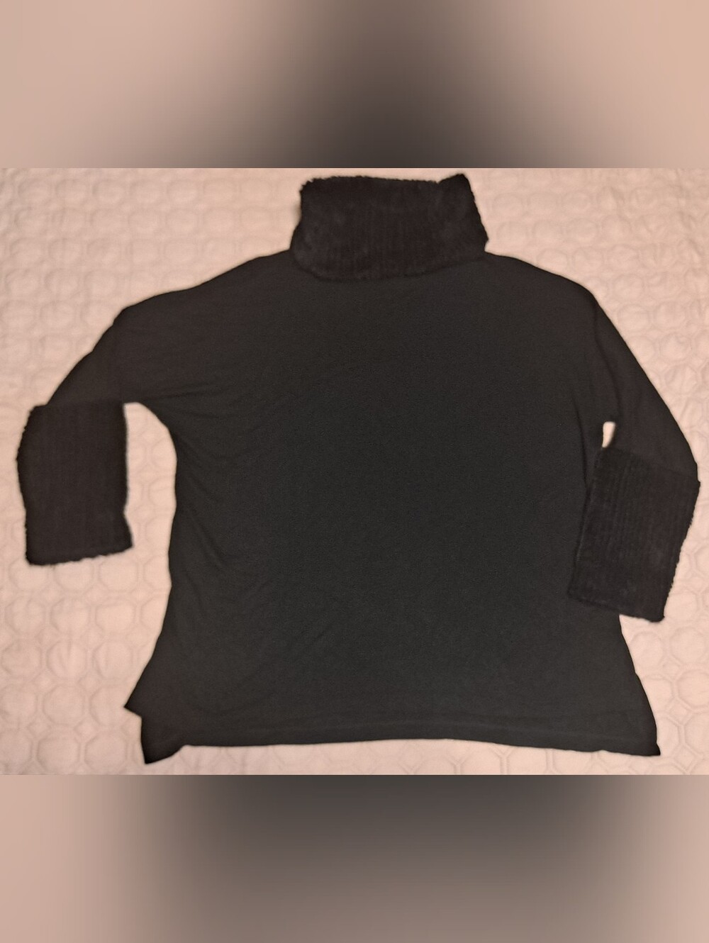 Nieman Marcus Black Turtleneck Long-Sleeve Women's Sweater Sz M